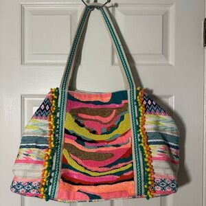 America and Beyond Beaded Tote